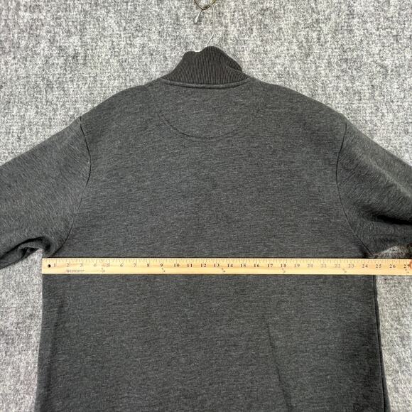 Orvis Mens Signature Quarter-Zip Sweatshirt XL Gray Sweater Snap‎ Collar Casual - Picture 6 of 8